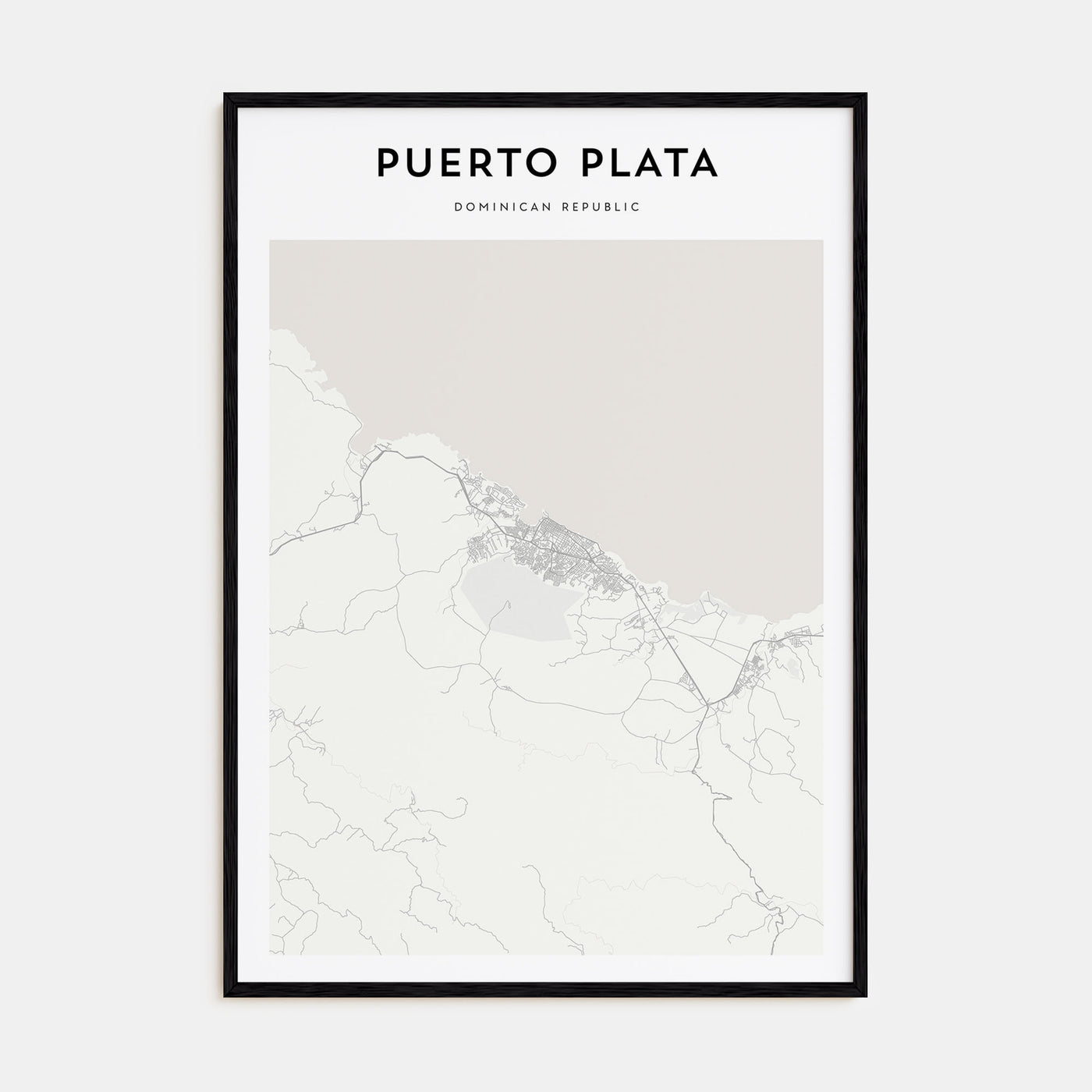 Puerto Plata Map Portrait Poster