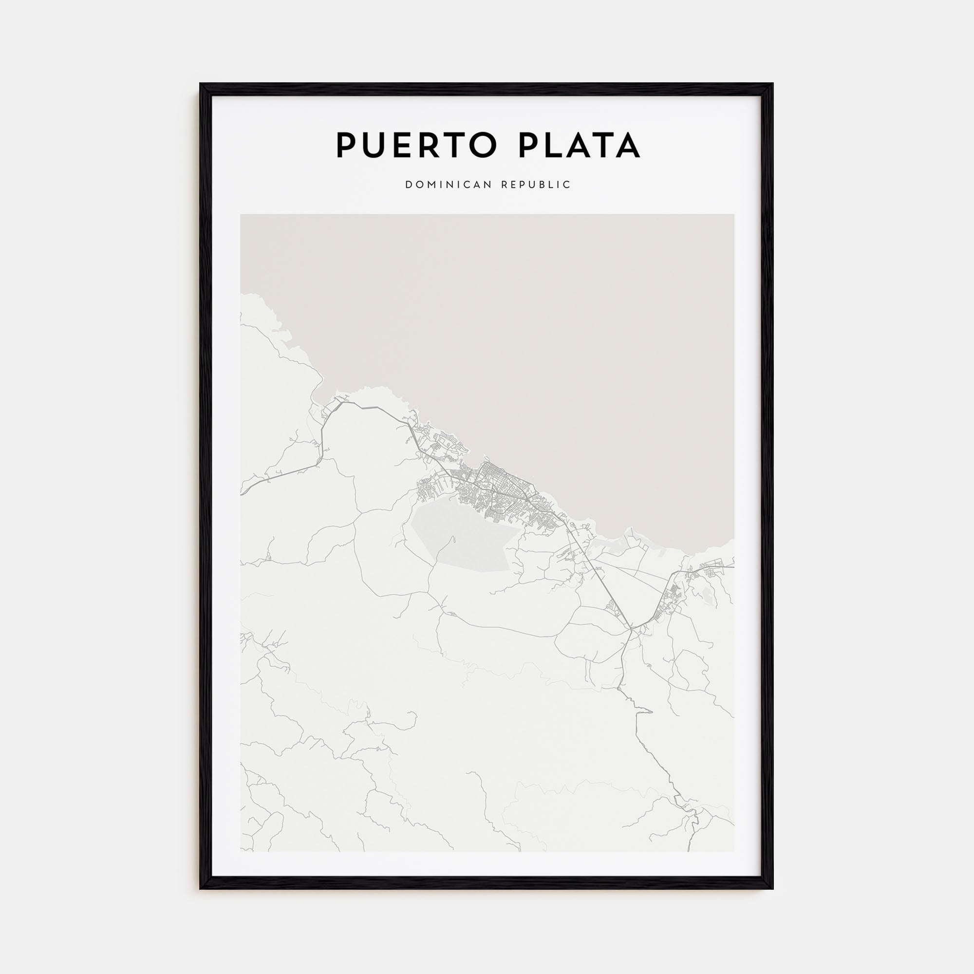 Puerto Plata Map Portrait Poster
