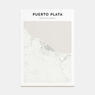 Puerto Plata Map Portrait Poster
