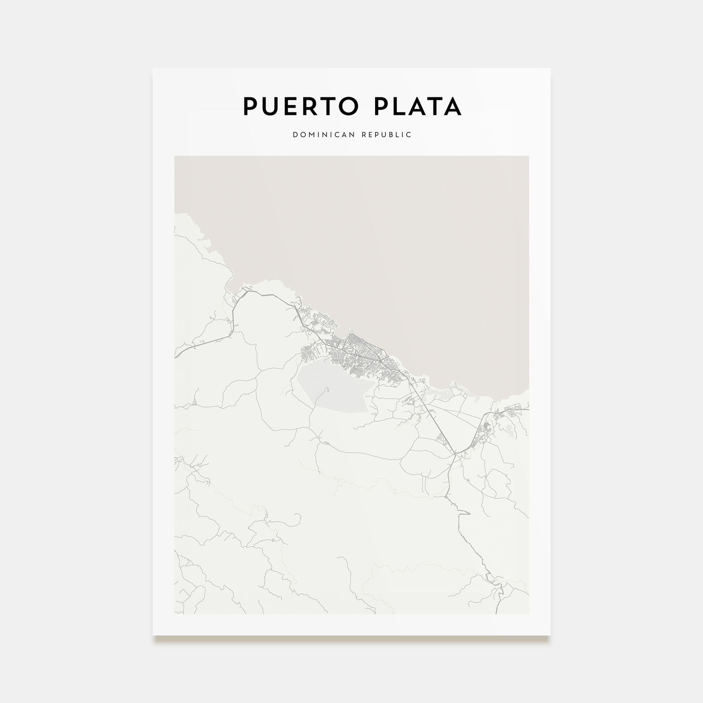 Puerto Plata Map Portrait Poster