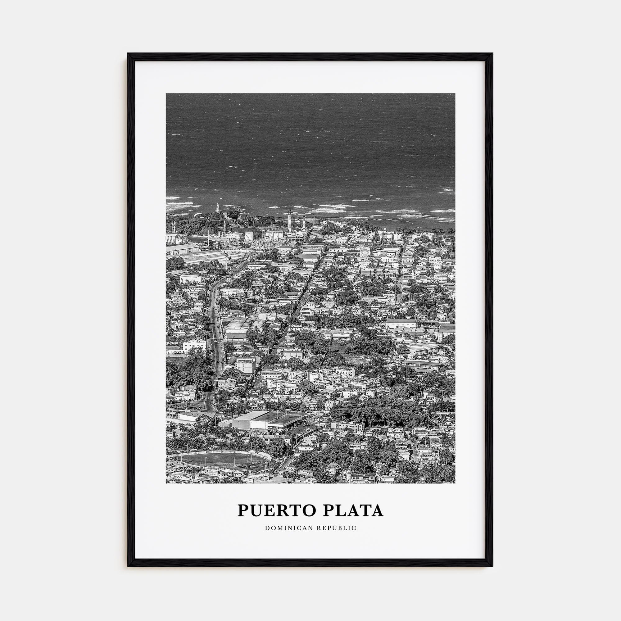 Puerto Plata Portrait B&W Poster