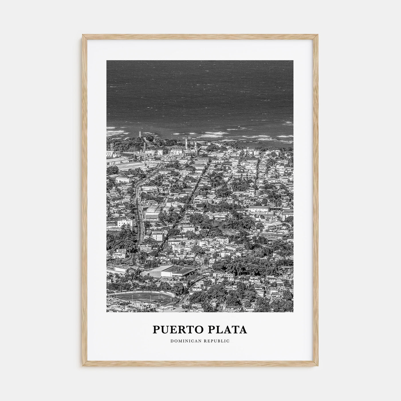 Puerto Plata Portrait B&W Poster