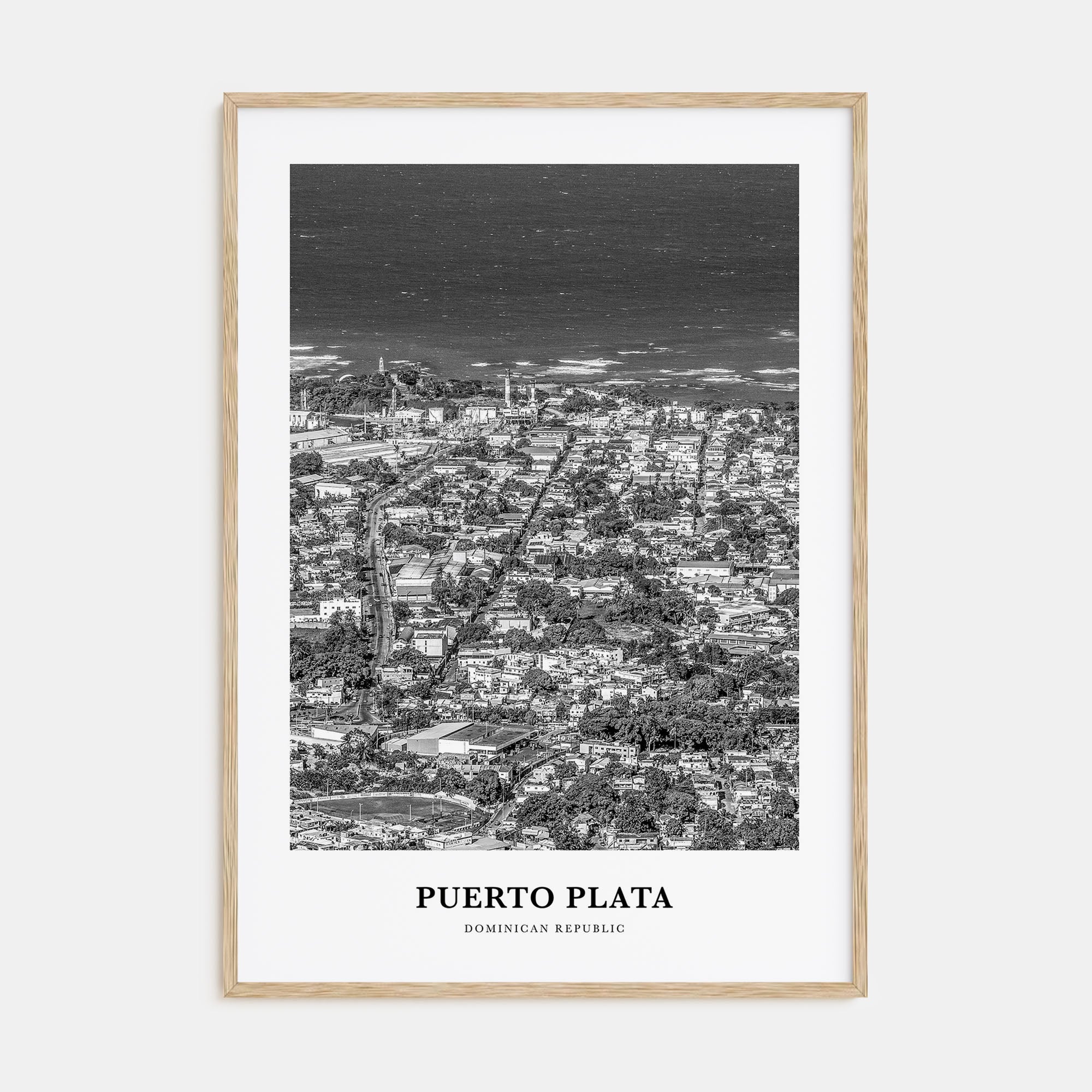 Puerto Plata Portrait B&W Poster