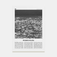 Puerto Plata Travel B&W Poster