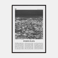 Puerto Plata Travel B&W Poster