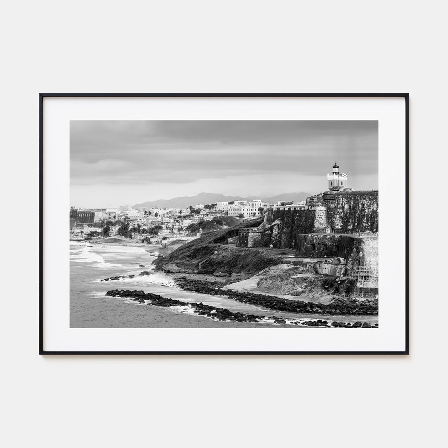 Puerto Rico Landscape B&W Poster