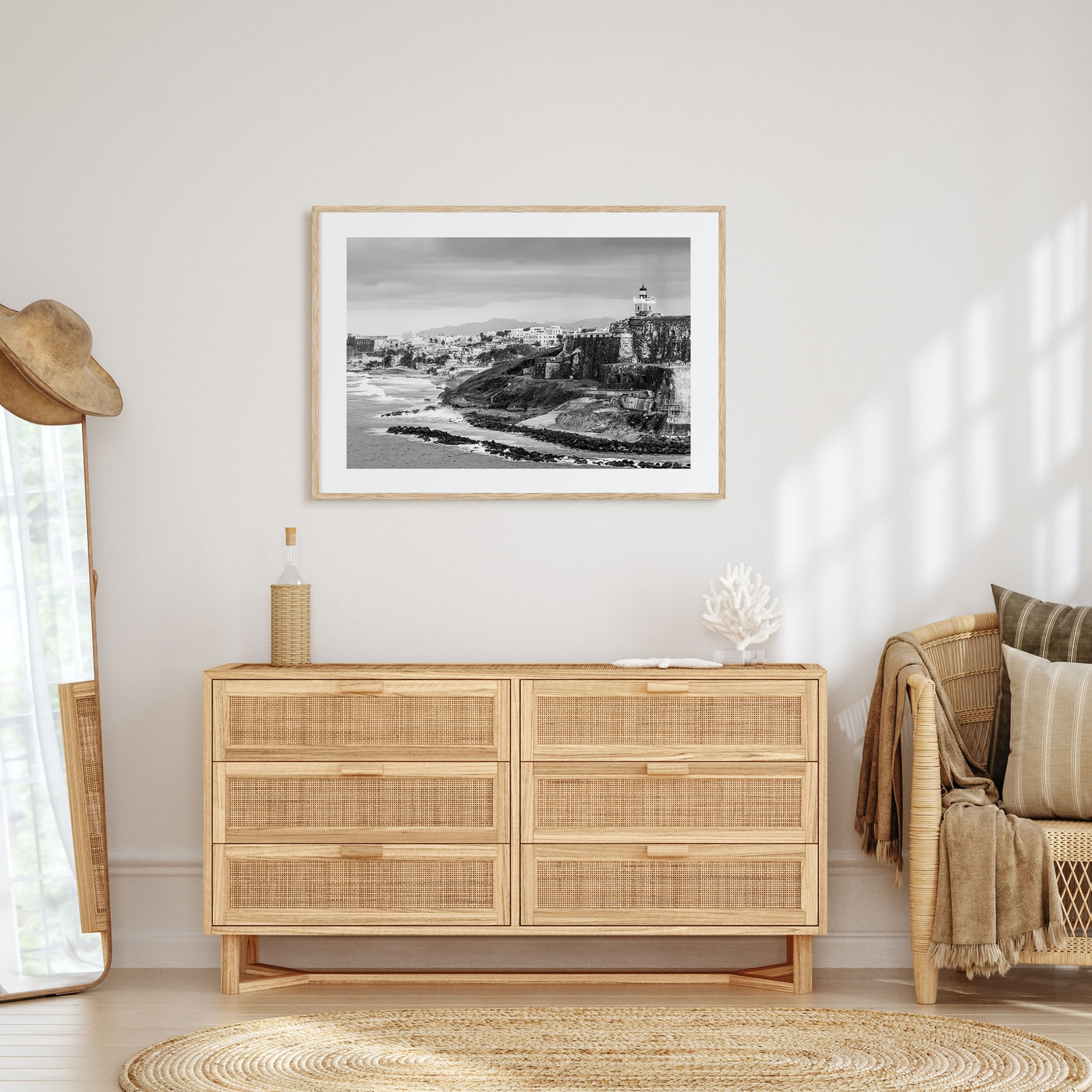 Puerto Rico Landscape B&W Poster