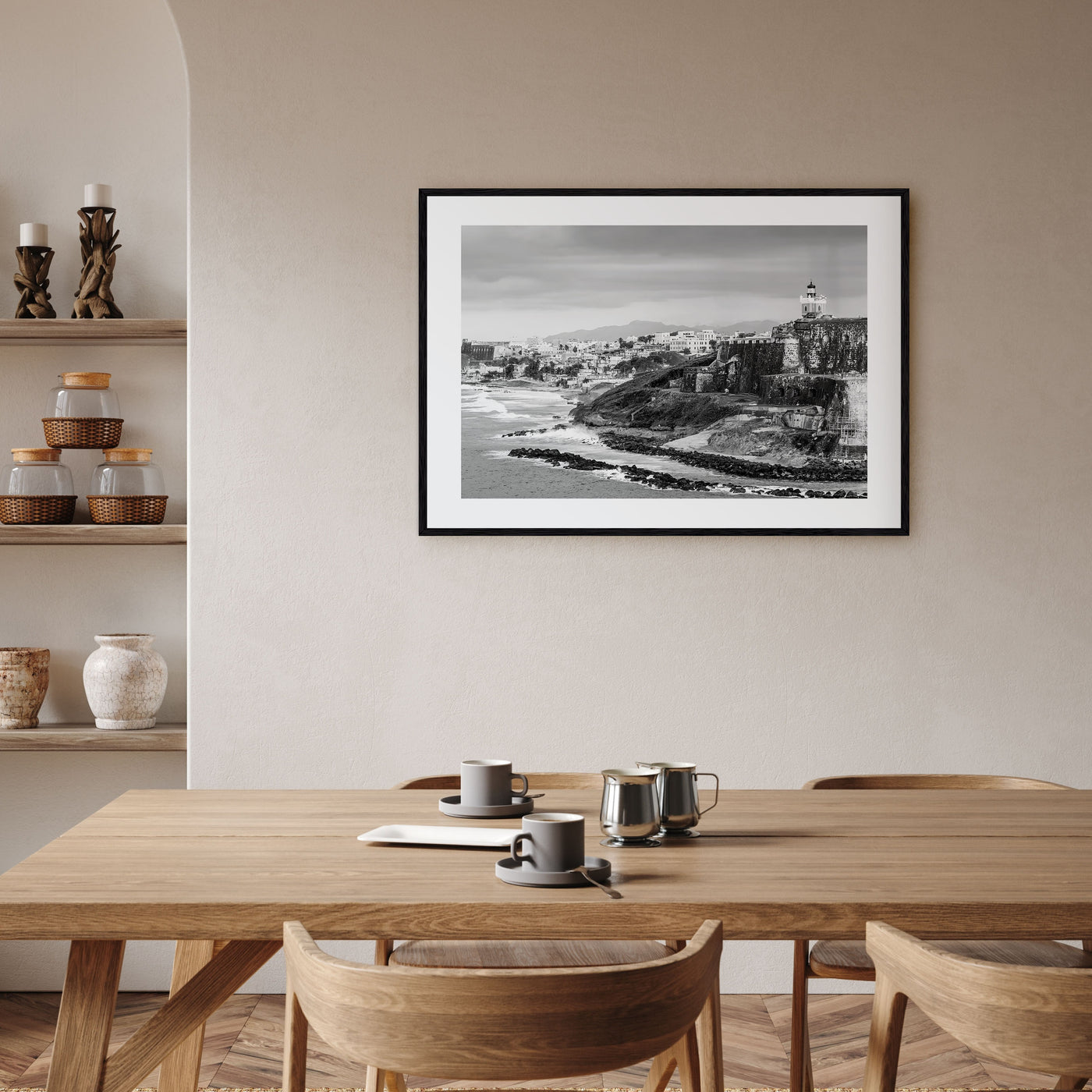 Puerto Rico Landscape B&W Poster
