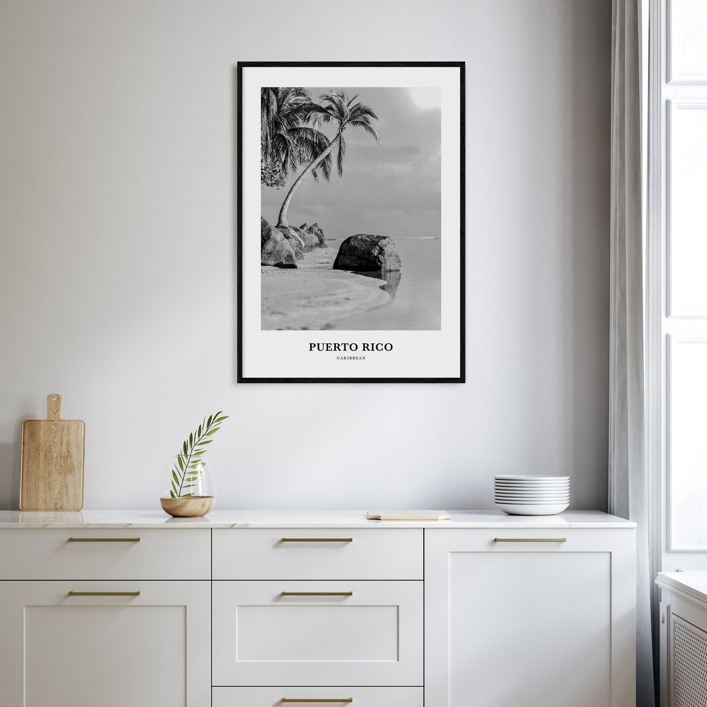 Puerto Rico Portrait B&W No 1 Poster