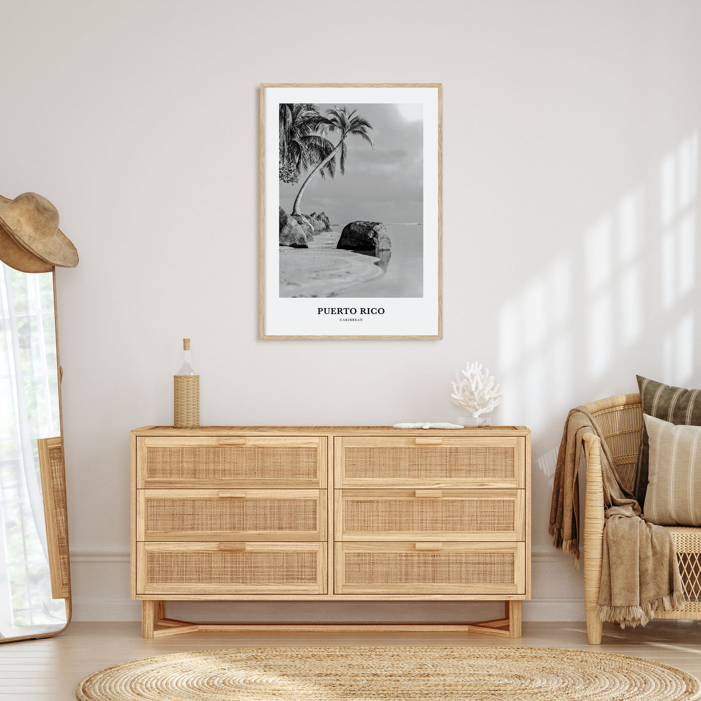 Puerto Rico Portrait B&W No 1 Poster