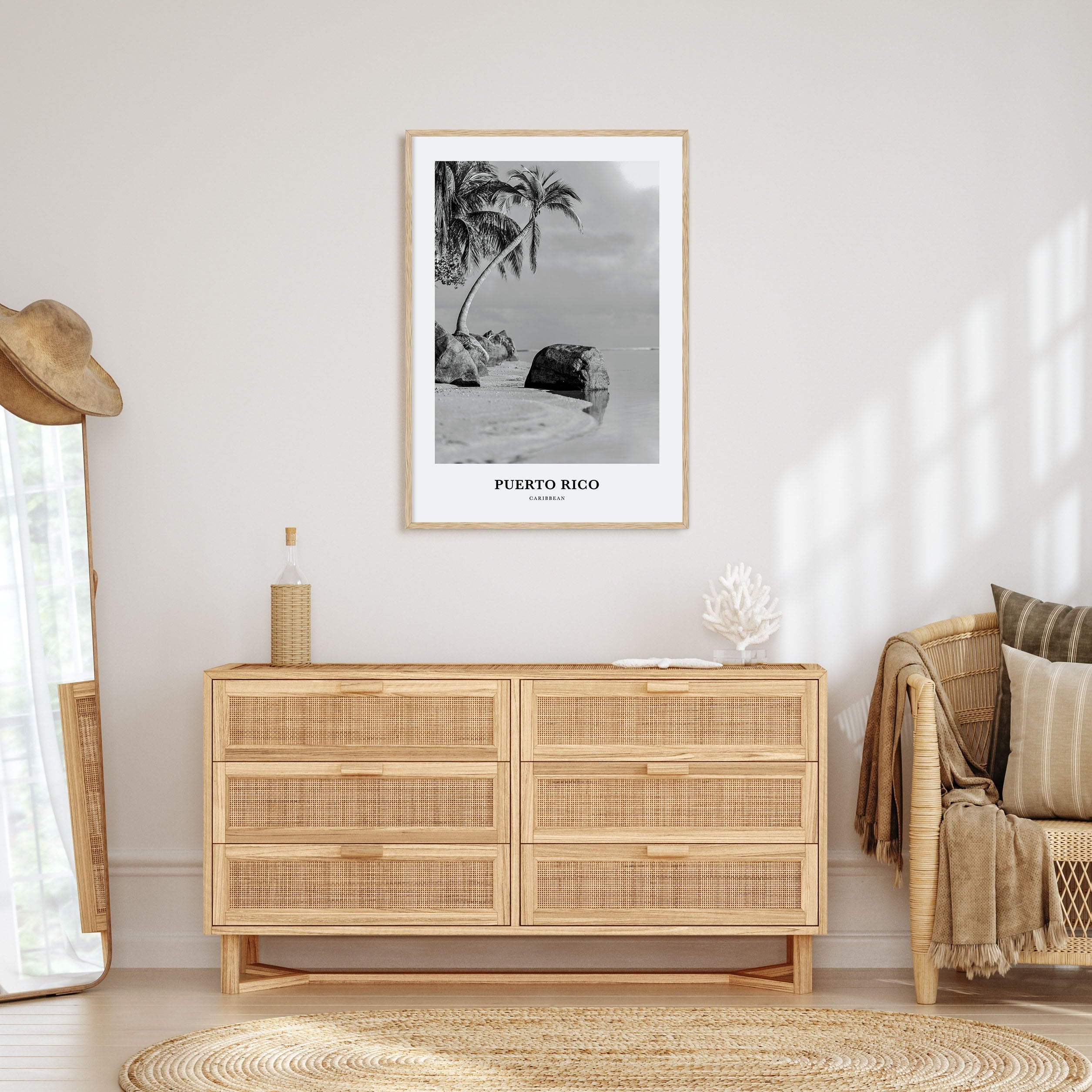 Puerto Rico Portrait B&W No 1 Poster
