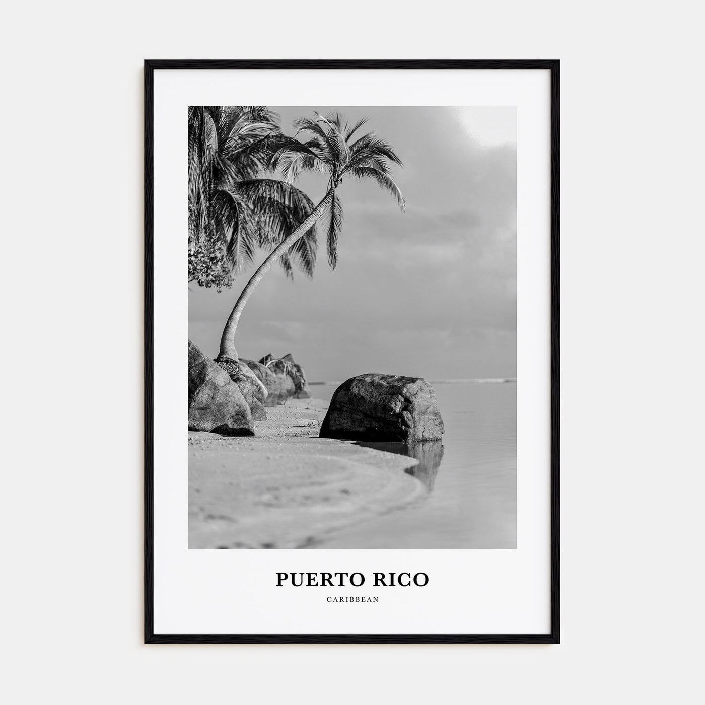 Puerto Rico Portrait B&W No 1 Poster