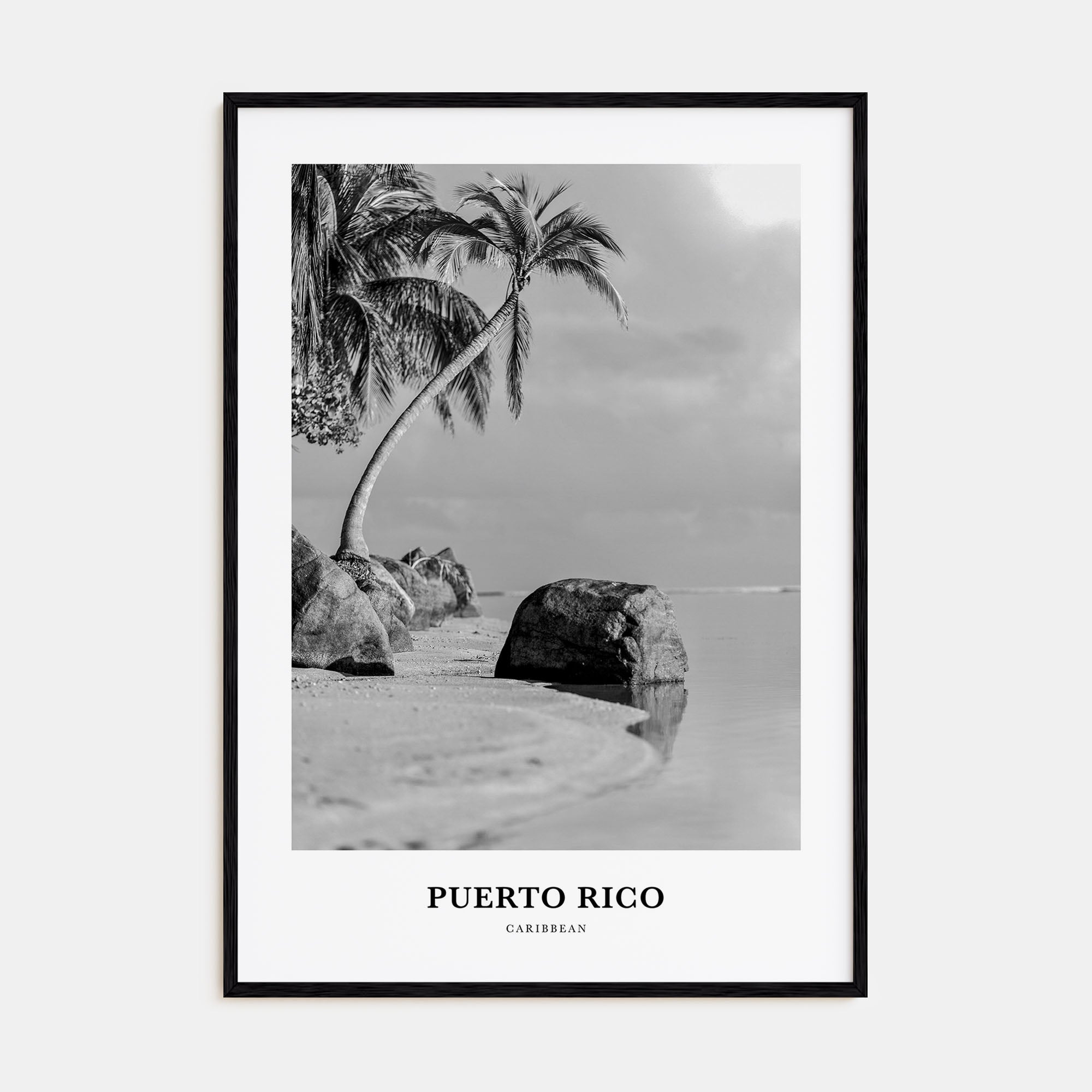Puerto Rico Portrait B&W No 1 Poster