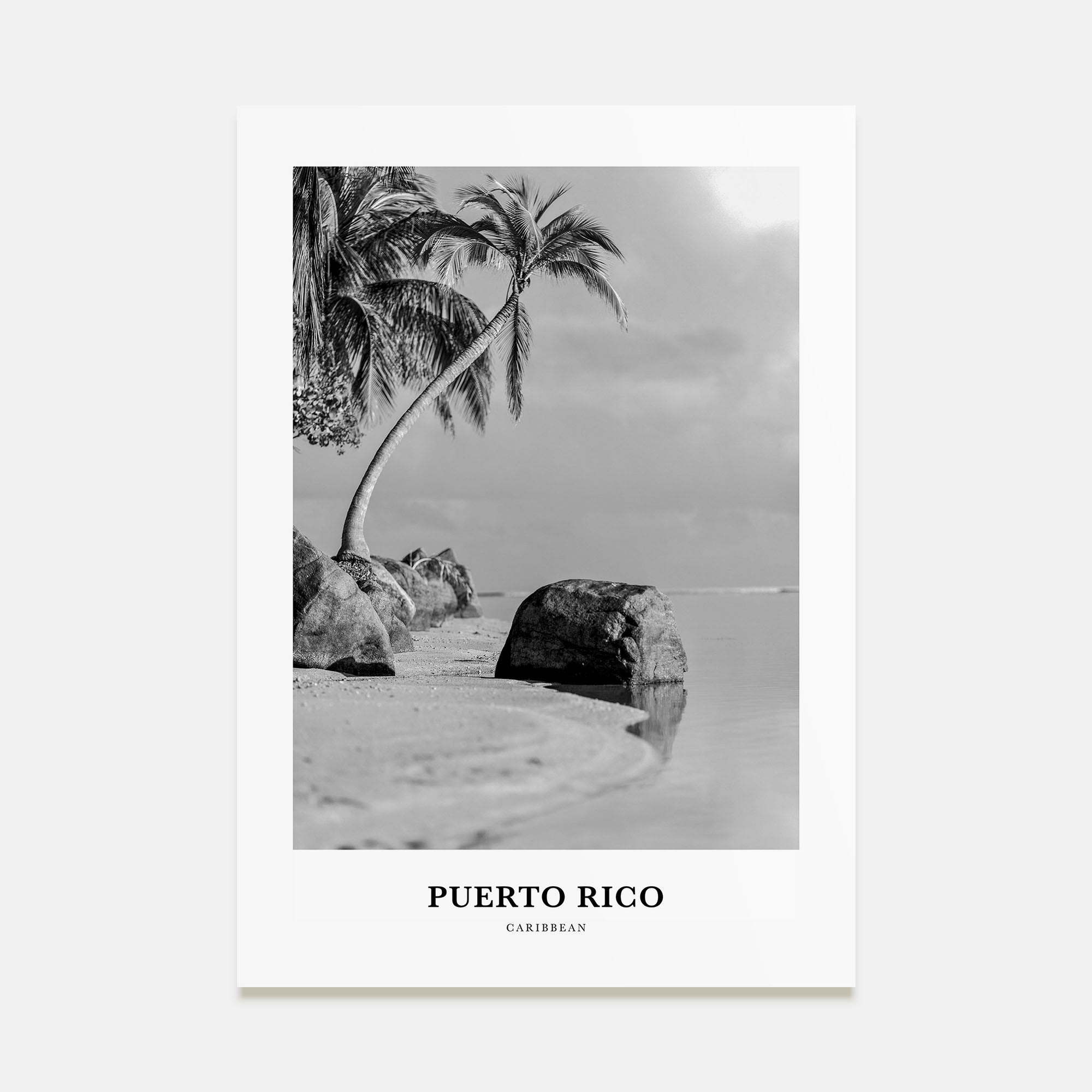 Puerto Rico Portrait B&W No 1 Poster