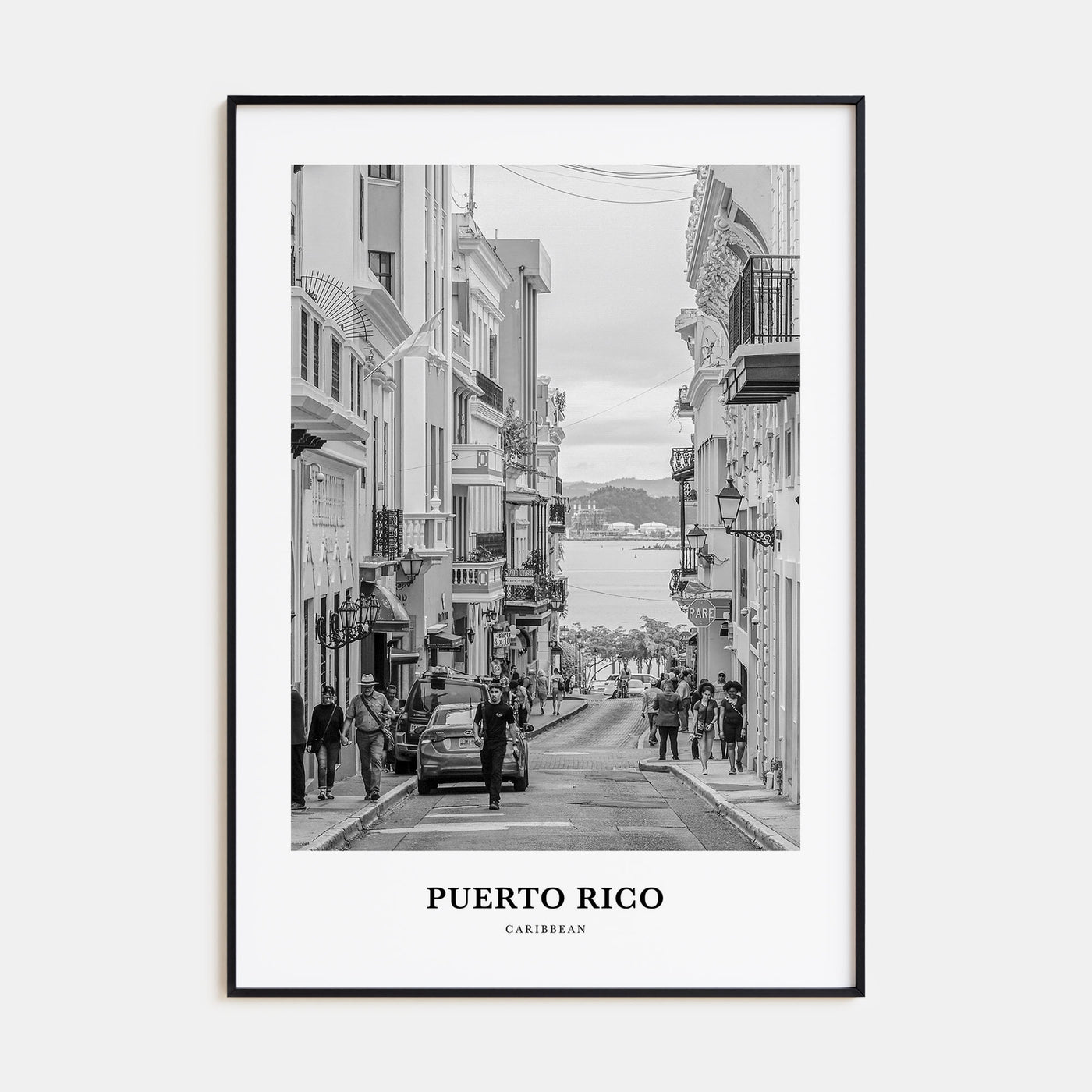 Puerto Rico Portrait B&W No 2 Poster