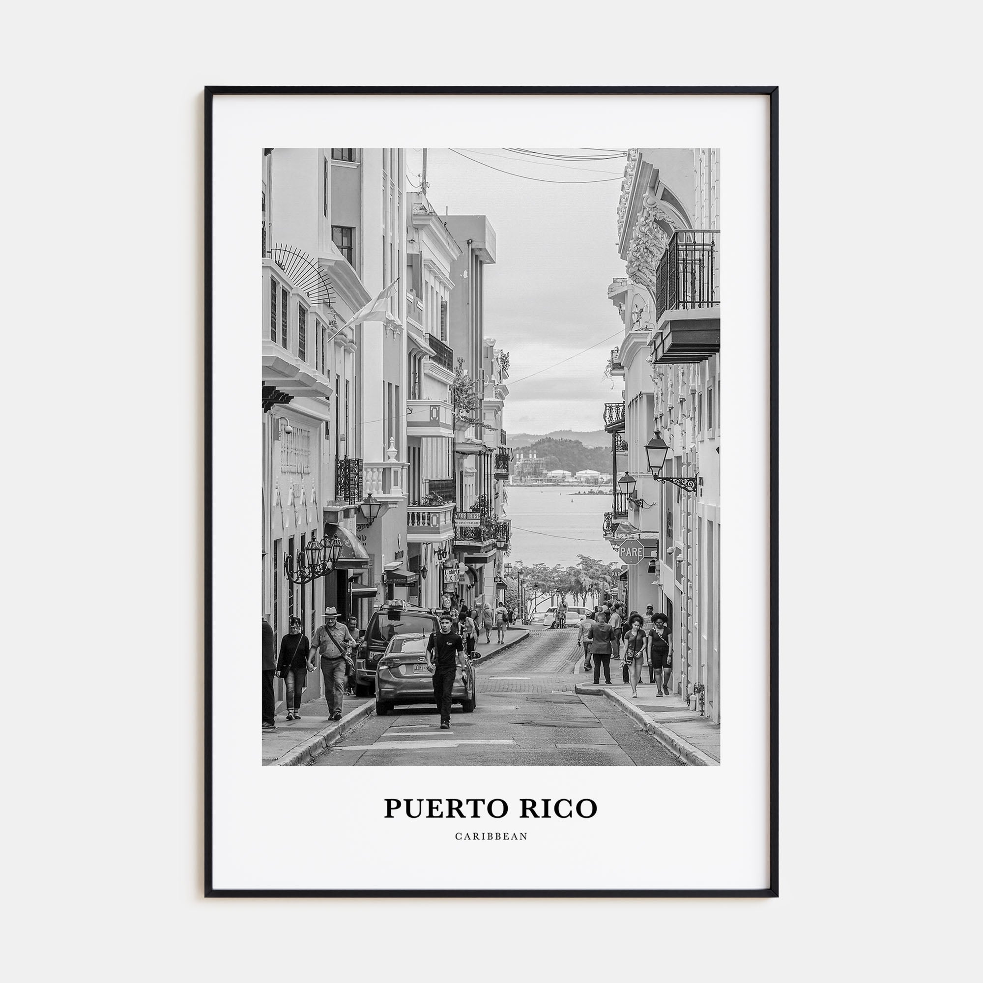 Puerto Rico Portrait B&W No 2 Poster