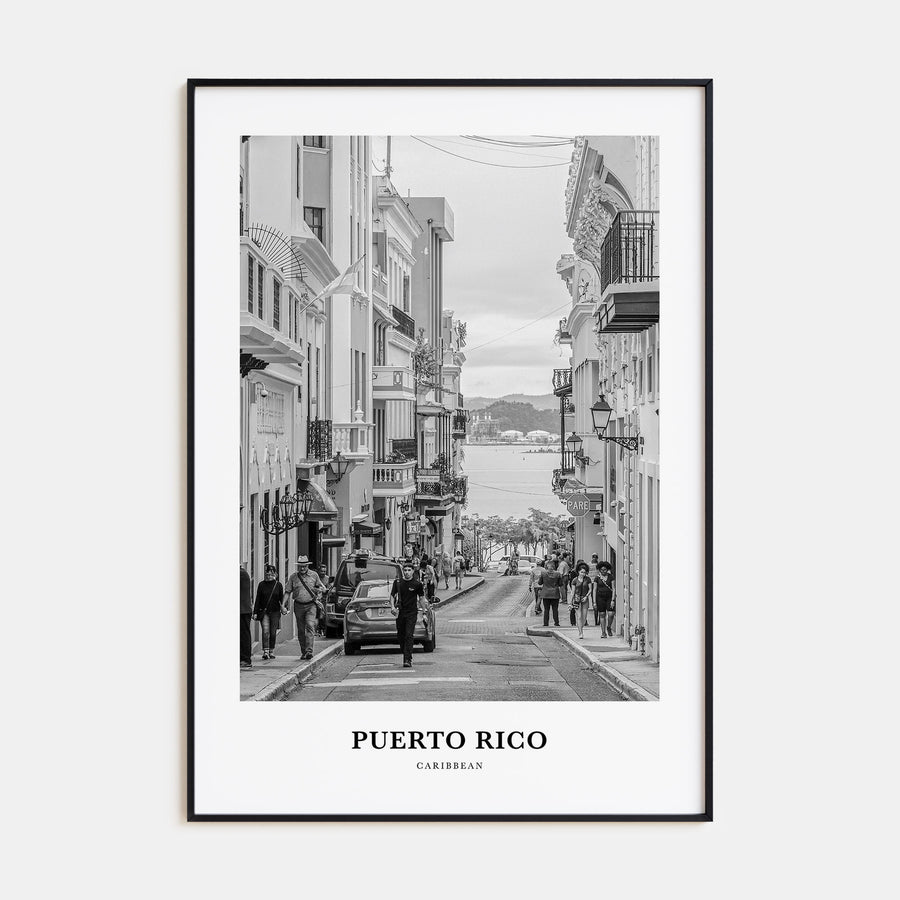 Puerto Rico Portrait B&W No 2 Poster