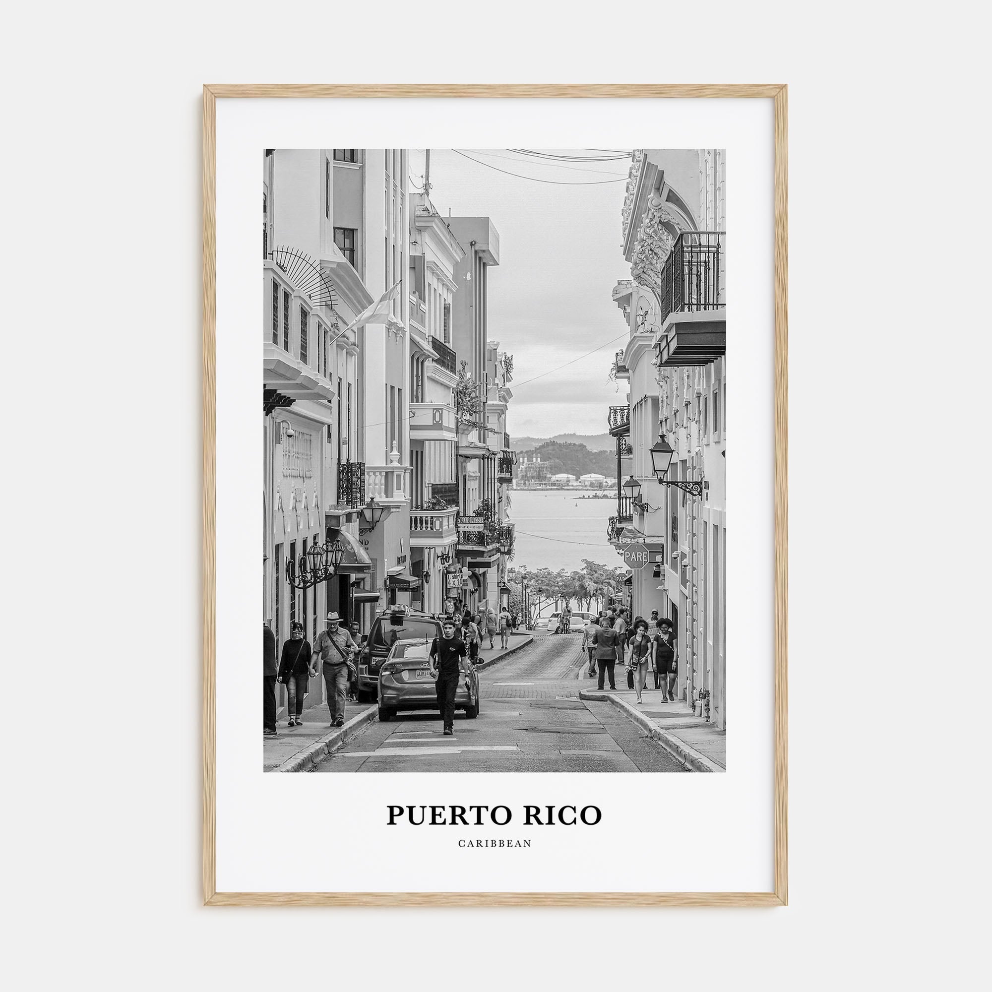 Puerto Rico Portrait B&W No 2 Poster