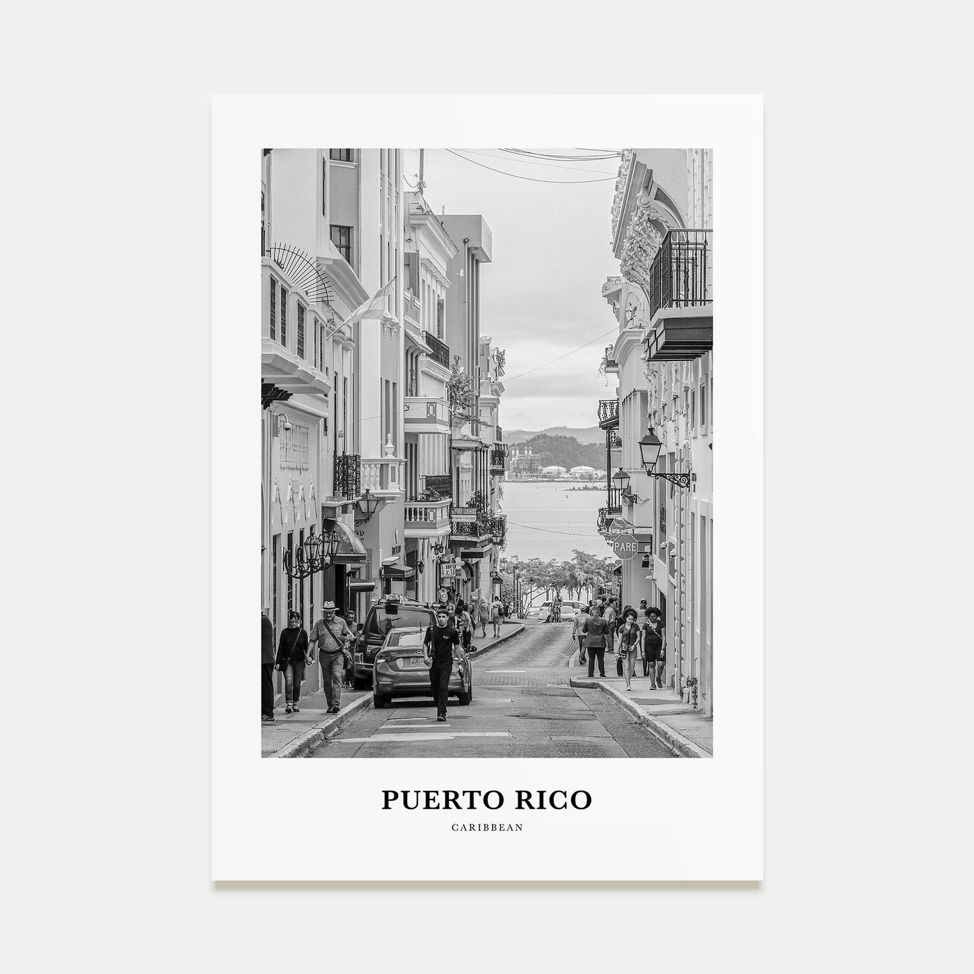 Puerto Rico Portrait B&W No 2 Poster