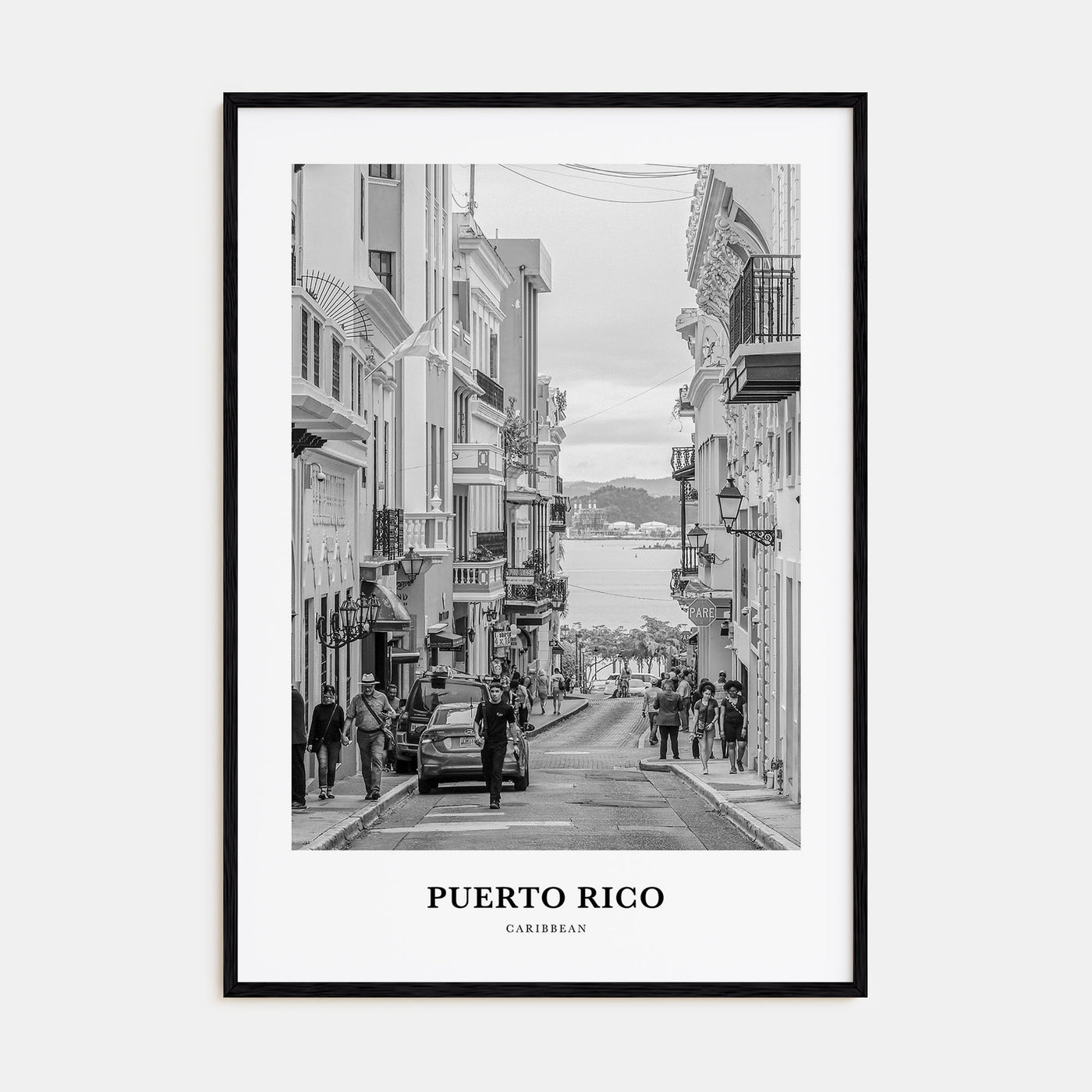 Puerto Rico Portrait B&W No 2 Poster
