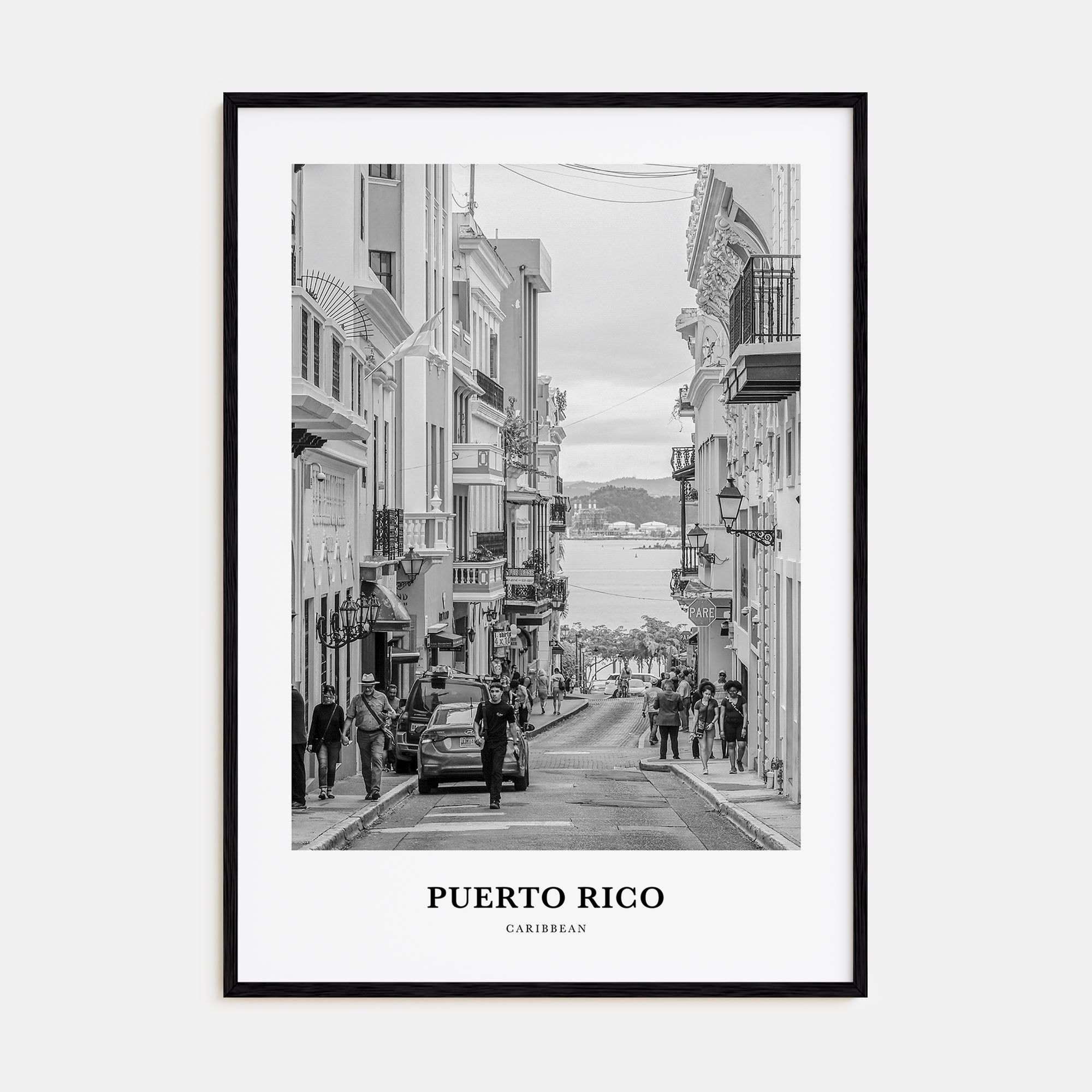 Puerto Rico Portrait B&W No 2 Poster