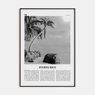 Puerto Rico Travel B&W No 1 Poster