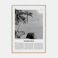Puerto Rico Travel B&W No 1 Poster