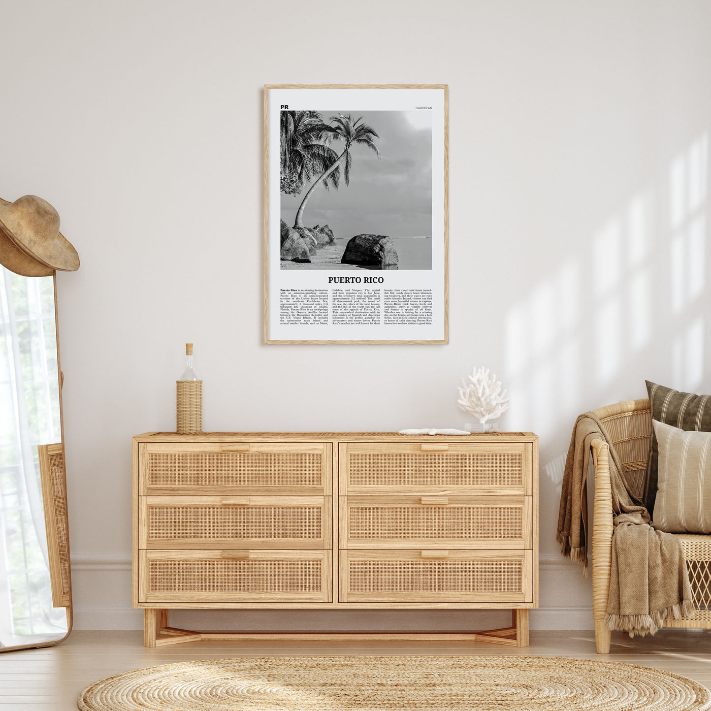 Puerto Rico Travel B&W No 1 Poster