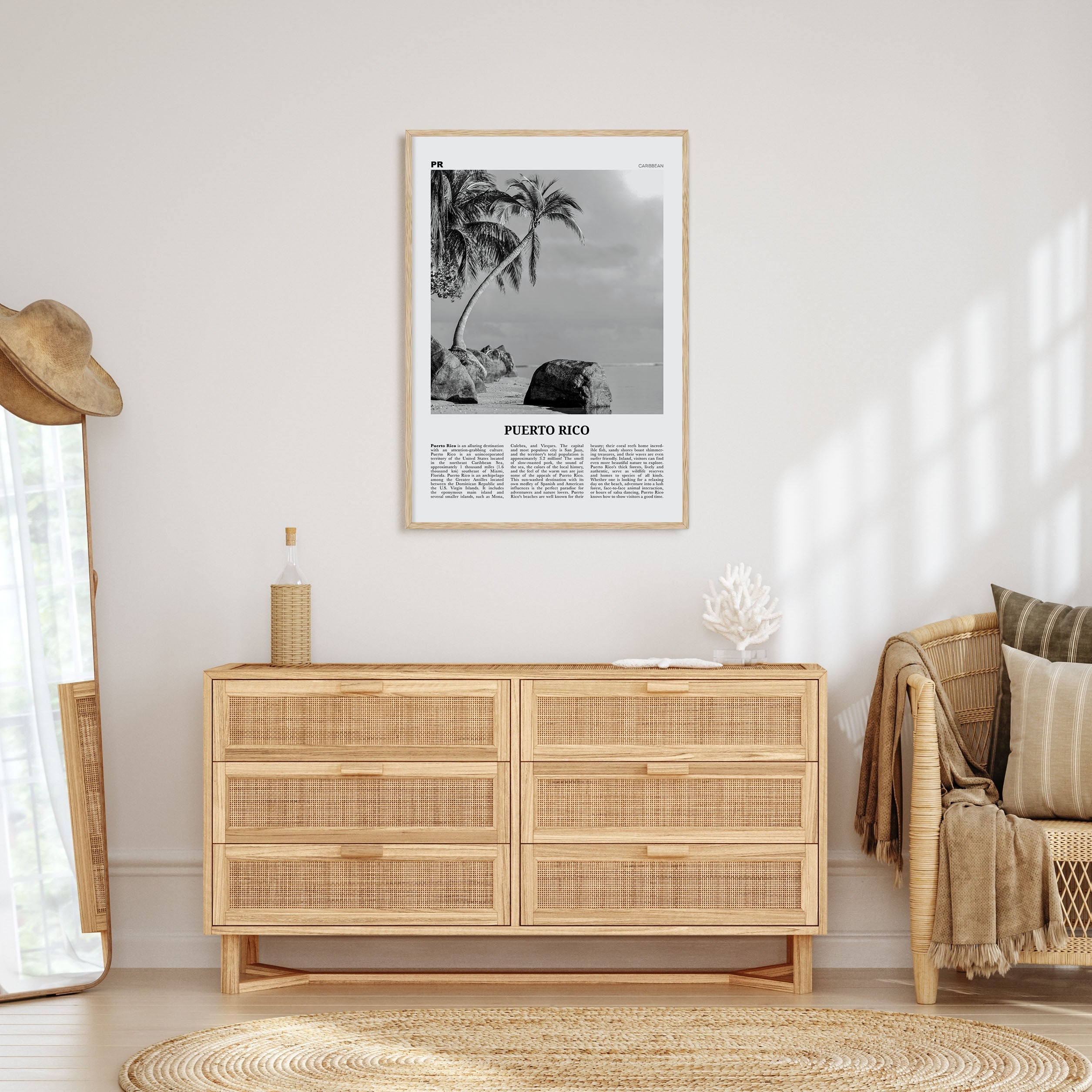 Puerto Rico Travel B&W No 1 Poster