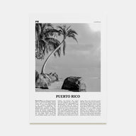 Puerto Rico Travel B&W No 1 Poster