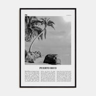 Puerto Rico Travel B&W No 1 Poster