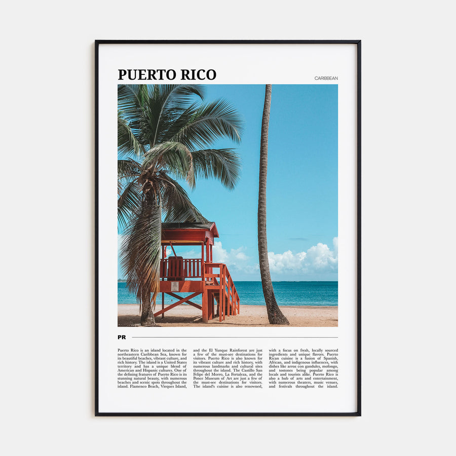 Puerto Rico Travel Color Poster