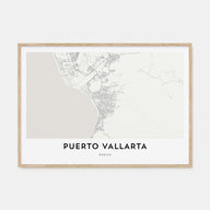 Puerto Vallarta Map Landscape Poster