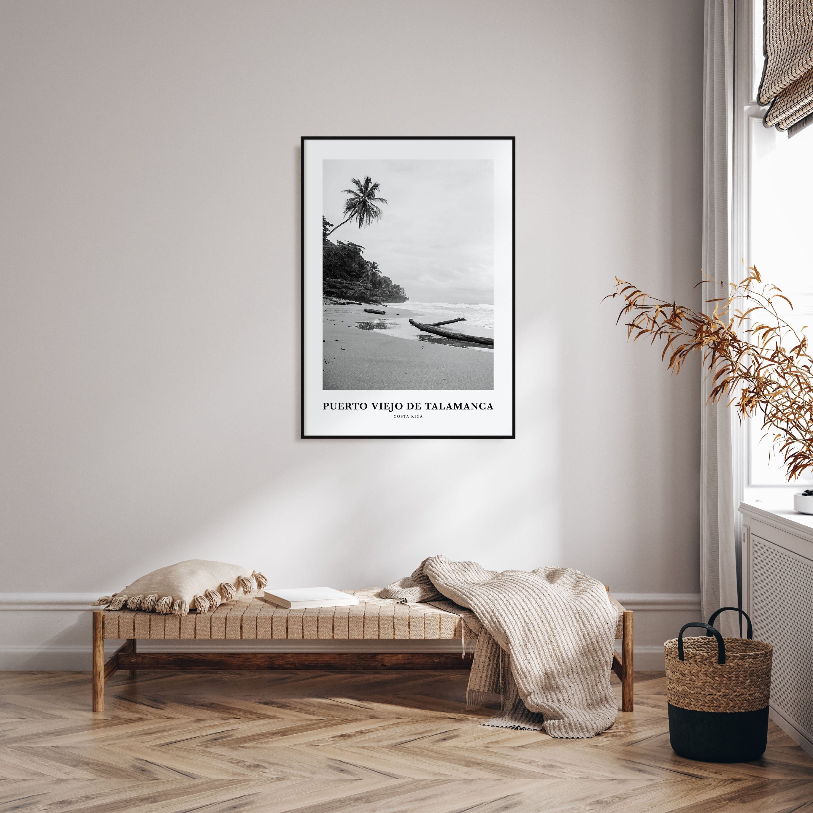 Puerto Viejo de Talamanca Portrait B&W Poster