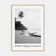 Puerto Viejo de Talamanca Portrait B&W Poster