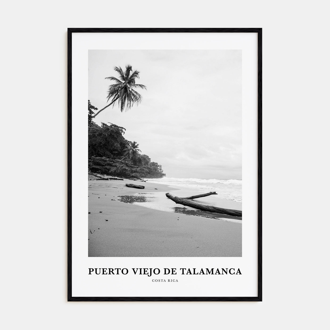 Puerto Viejo de Talamanca Portrait B&W Poster