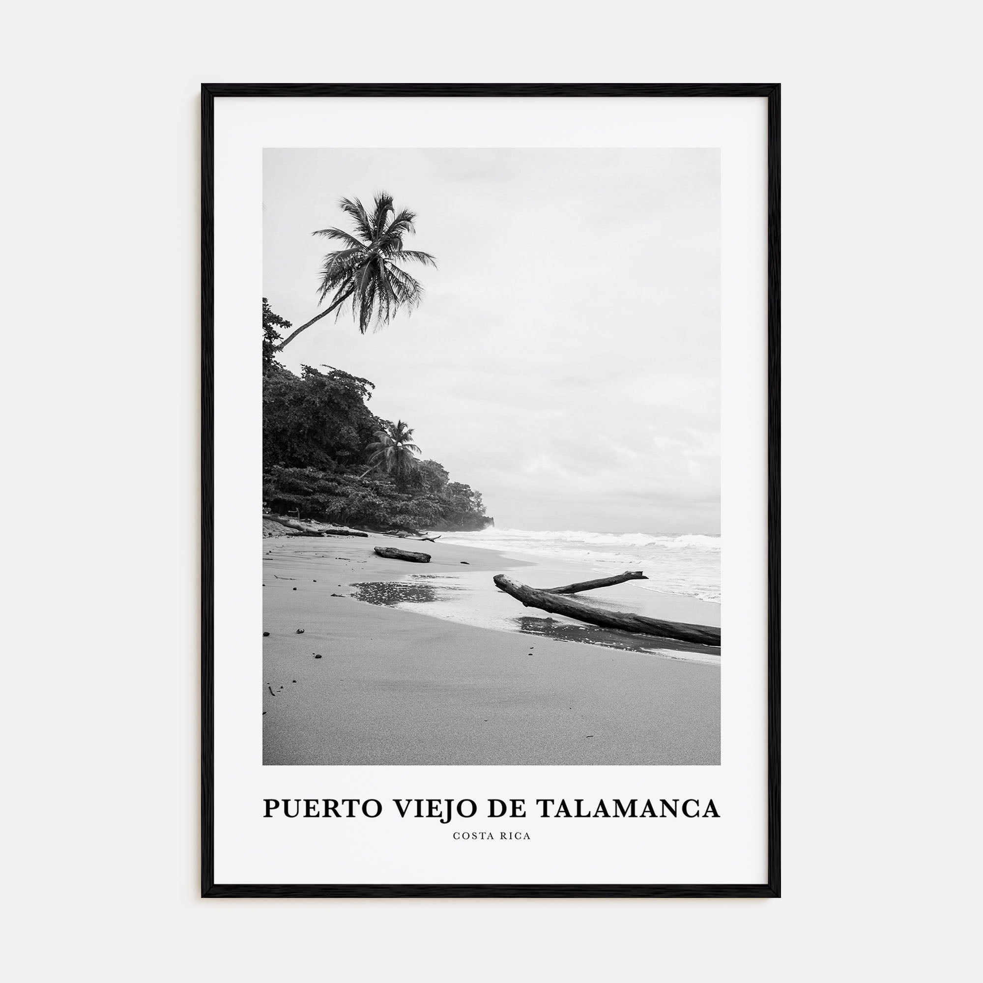 Puerto Viejo de Talamanca Portrait B&W Poster
