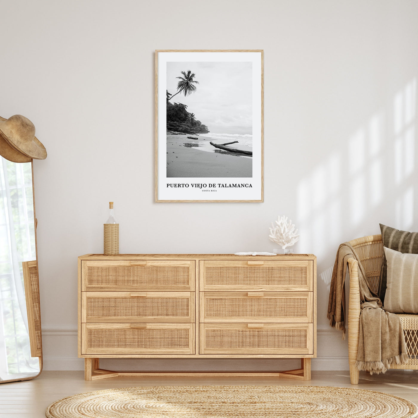 Puerto Viejo de Talamanca Portrait B&W Poster