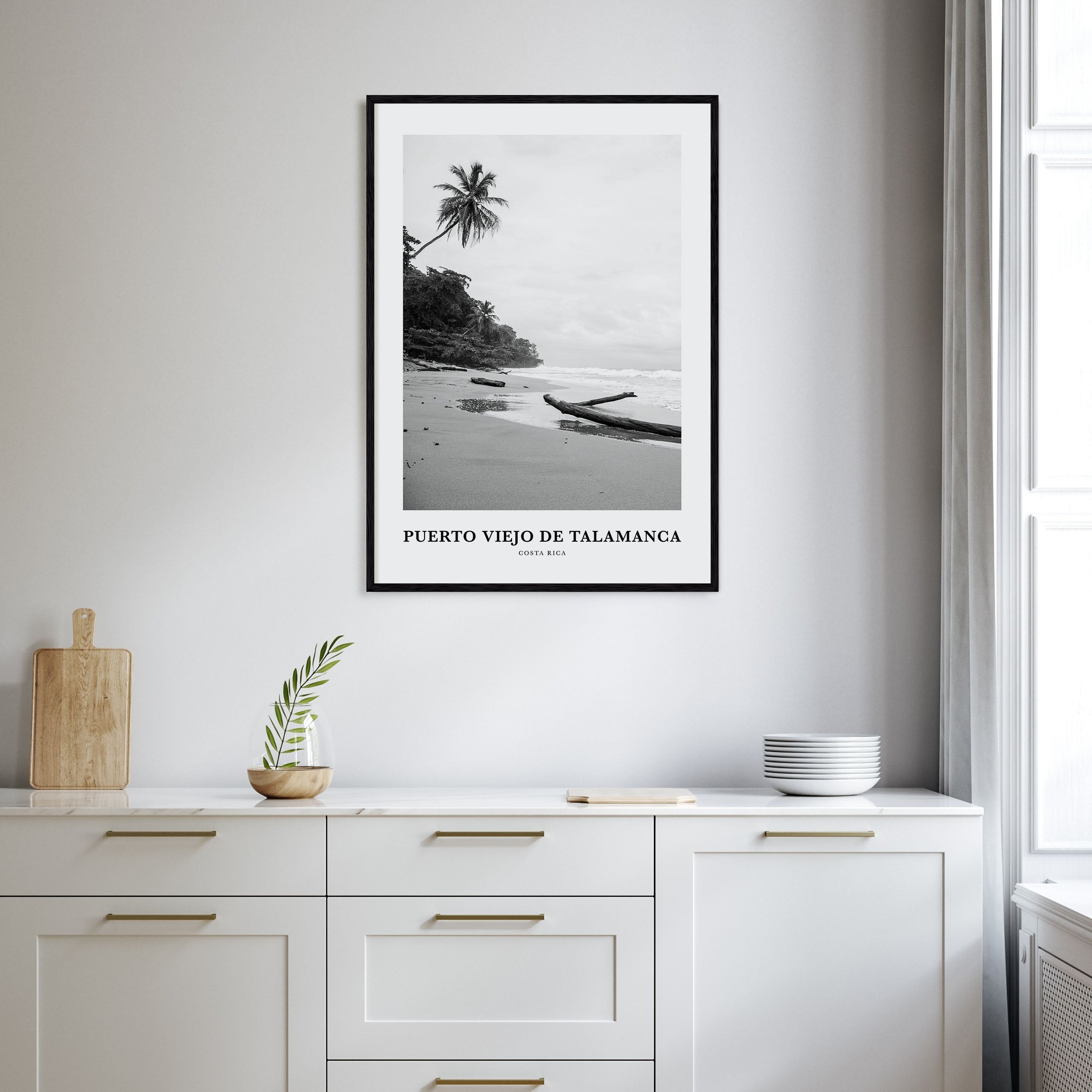 Puerto Viejo de Talamanca Portrait B&W Poster