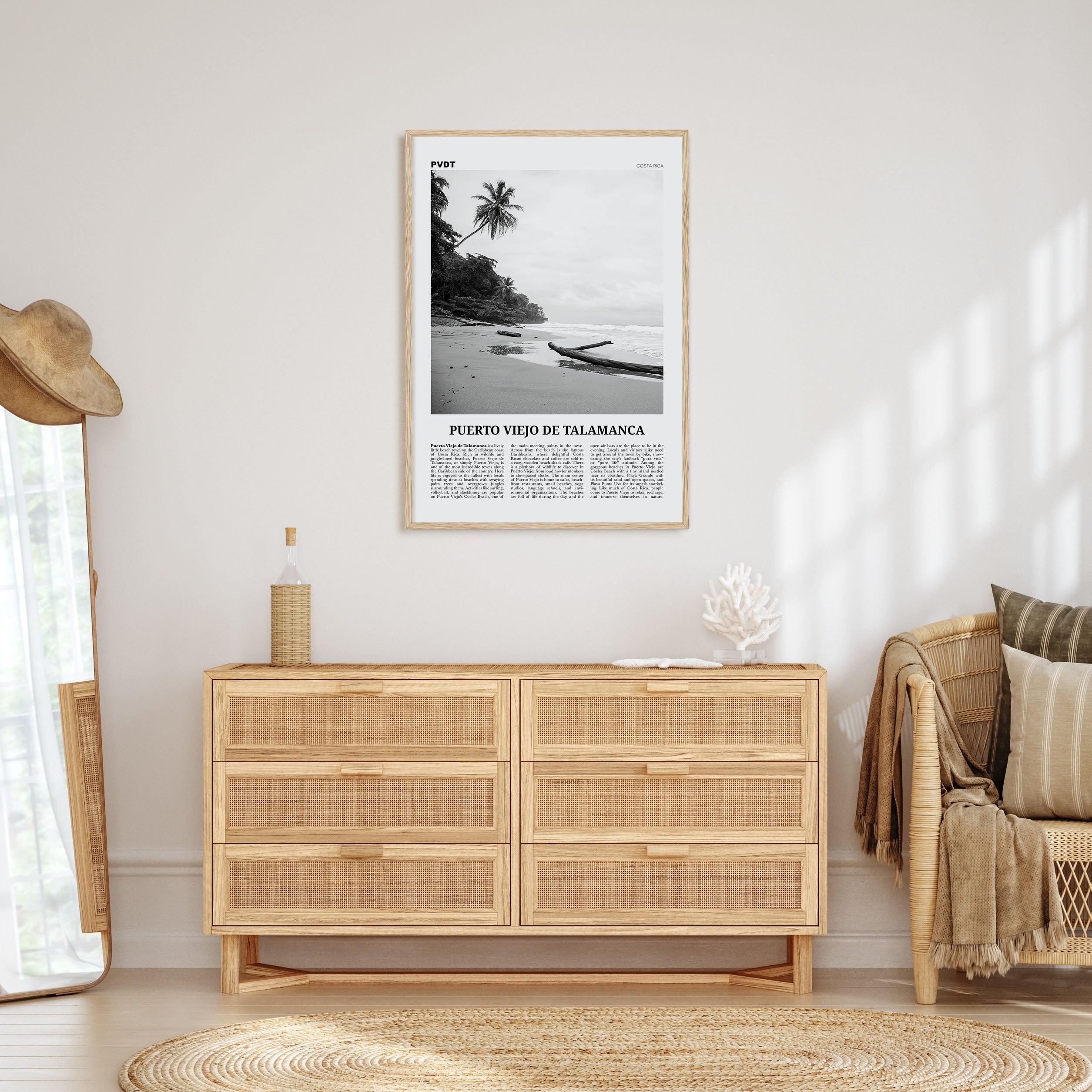 Puerto Viejo de Talamanca Travel B&W Poster