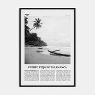 Puerto Viejo de Talamanca Travel B&W Poster