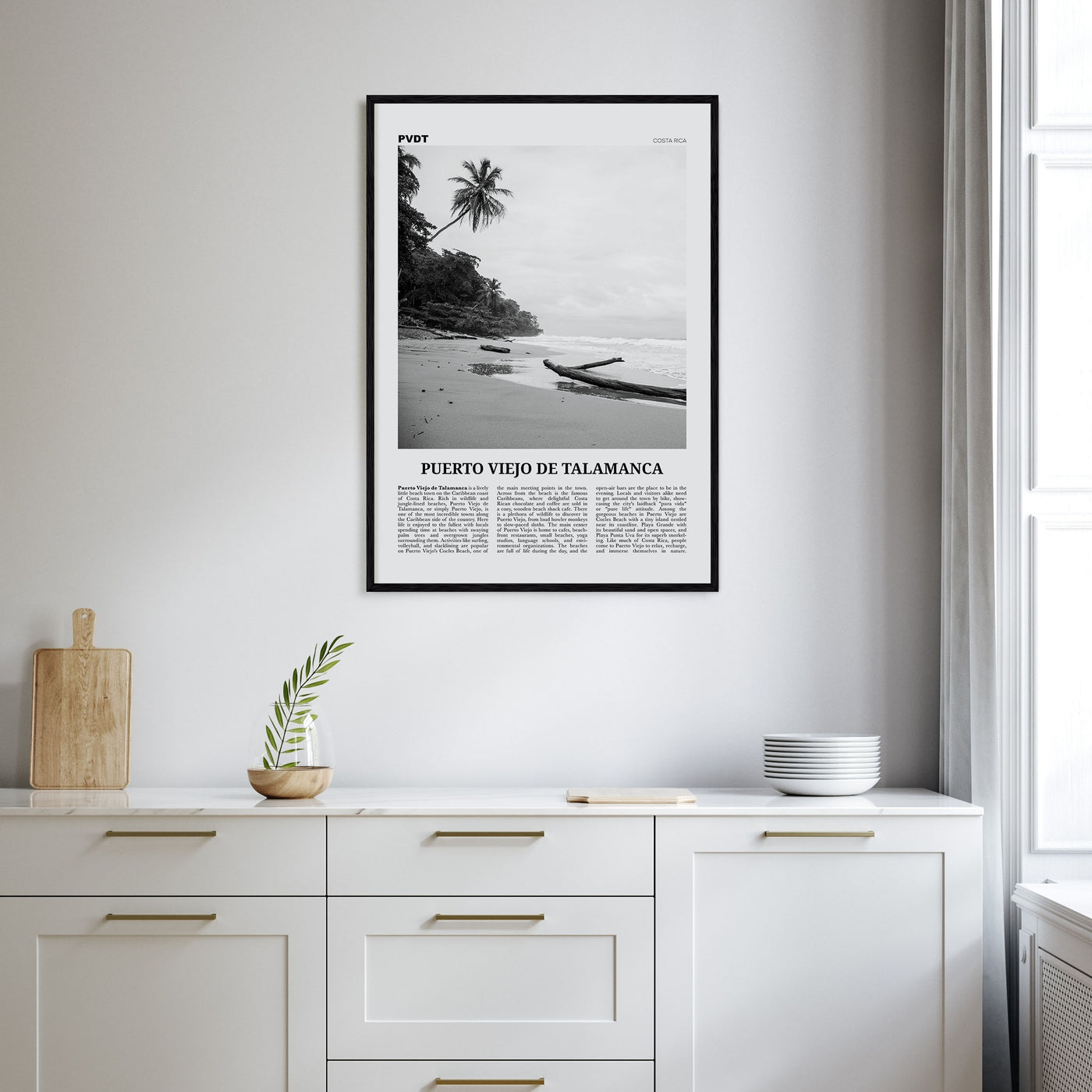 Puerto Viejo de Talamanca Travel B&W Poster