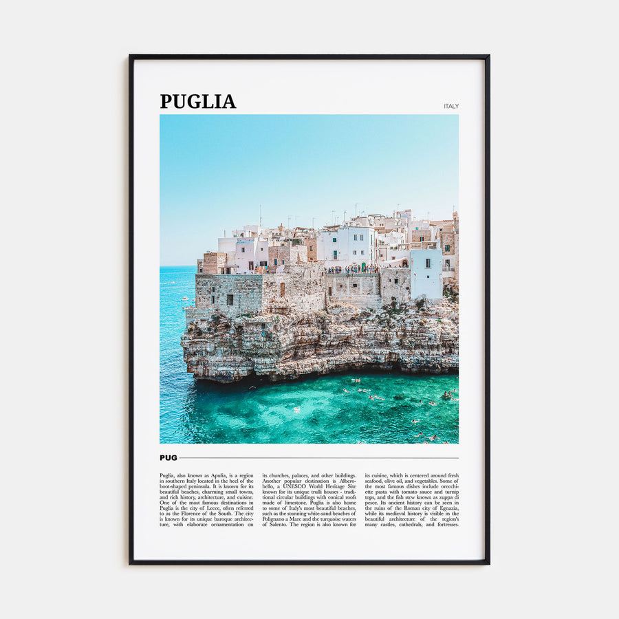 Puglia Travel Color Poster
