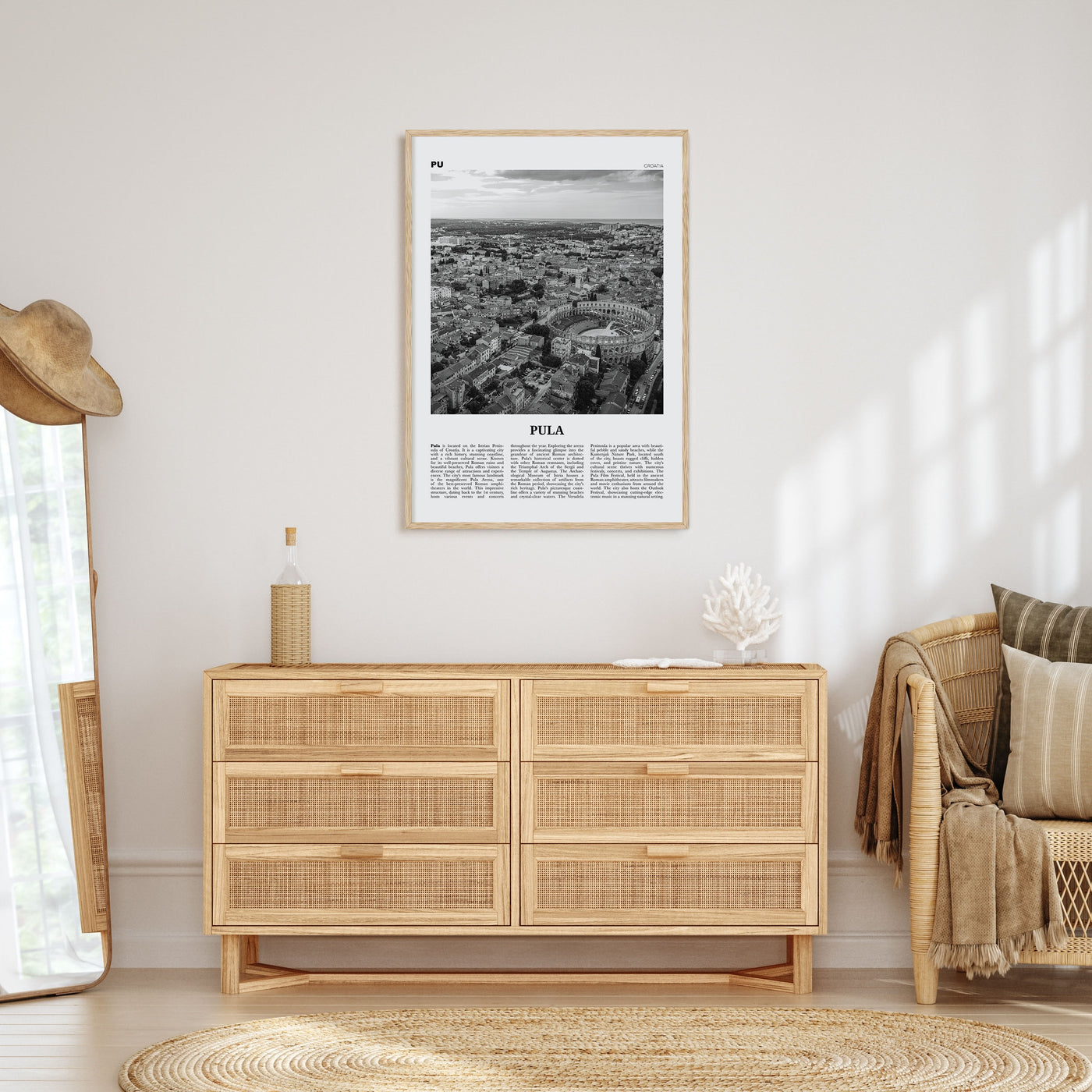 Pula Travel B&W Poster