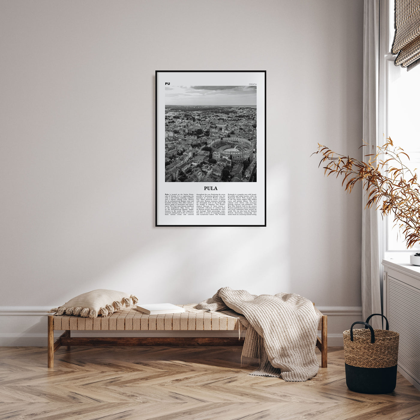 Pula Travel B&W Poster
