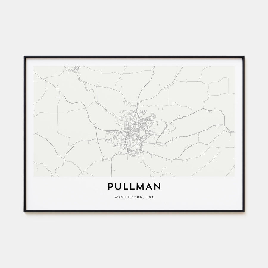 Pullman Map Landscape Poster