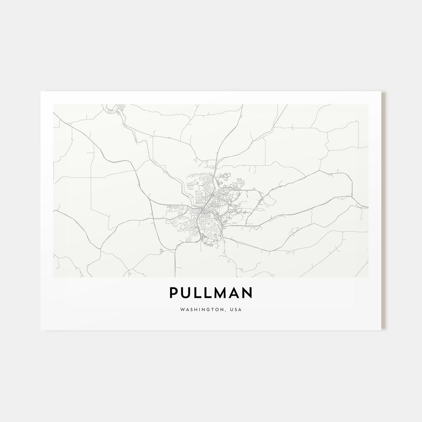 Pullman Map Landscape Poster