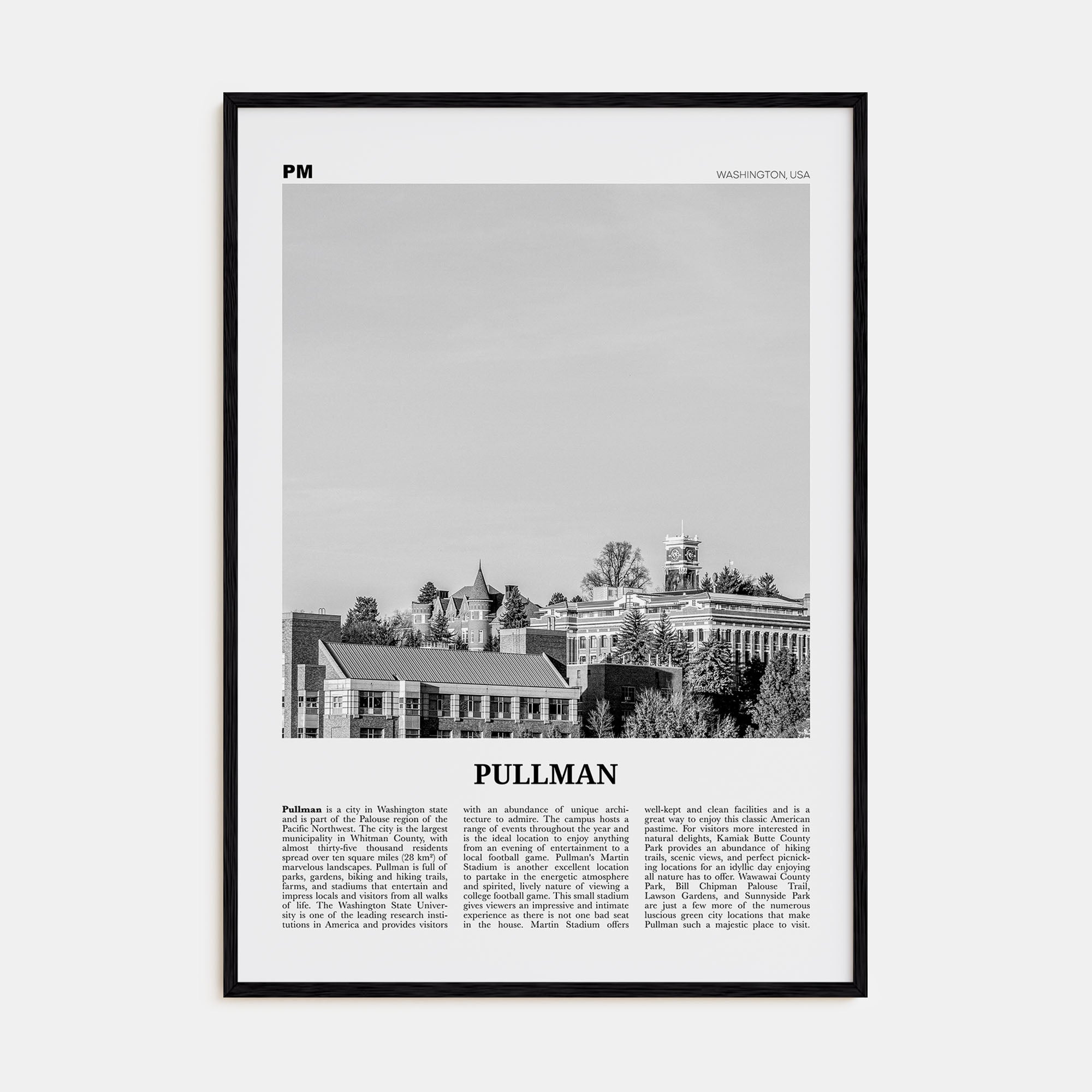 Pullman Travel B&W Poster