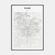 Pune Map Portrait Poster