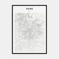 Pune Map Portrait Poster
